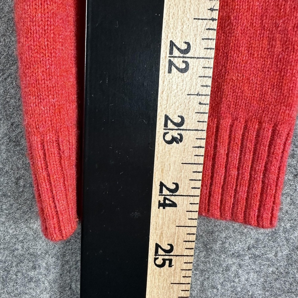 L.L.Bean Sweater Womens Medium Red 100% Cashmere Crewneck Pullover Knit - Picture 9 of 13
